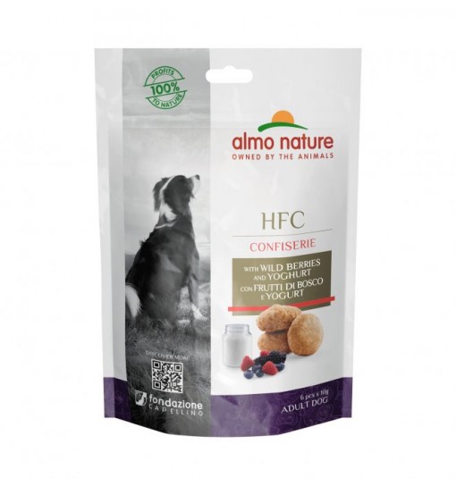 Snack per cani Almo nature HFC Biscotti con frutti di bosco e yogurt 60 gr