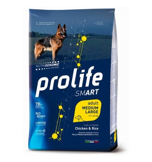 Prolife Smart Adult medium large Pollo e riso 12 Kg