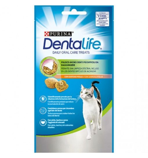 Dentalife oral care gusto pollo gatto purina 40 gr