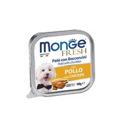 MONGE FRESH PATE' E BOCCONCINI CON POLLO 100 gr