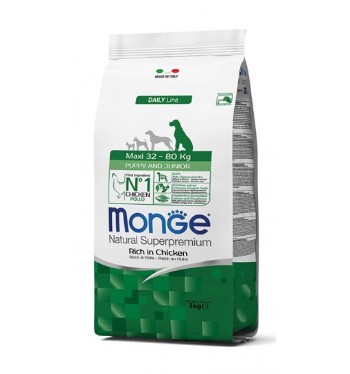 MONGE PUPPY E JUNIOR MAXI POLLO 3 Kg