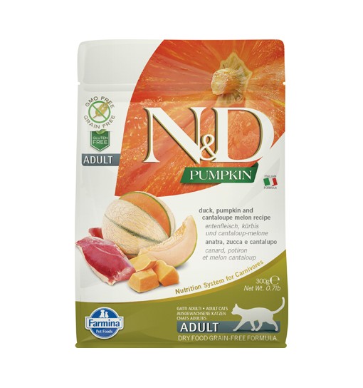 N&D Pumpkin anatra zucca e cantalupo adult gatto 300 gr