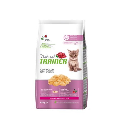 Natural Trainer Kitten Pollo Fresco secco 300 gr