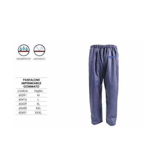 Pantalone Impermeabile in PVC gommato mis L