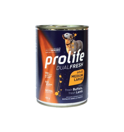 Prolife umido Dual fresh Adult bufalo e Agnello 400 gr