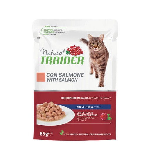 Natural Trainer Salmone Umido gatto Adulto 85 gr