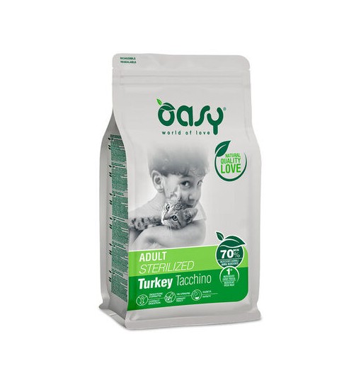 Oasy Gatto adult sterilizzato Tacchino 1,5 kg