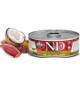 Scatolette N&D Farmina Quinoa Skin & Coat Anatra e Cocco gatto 80gr