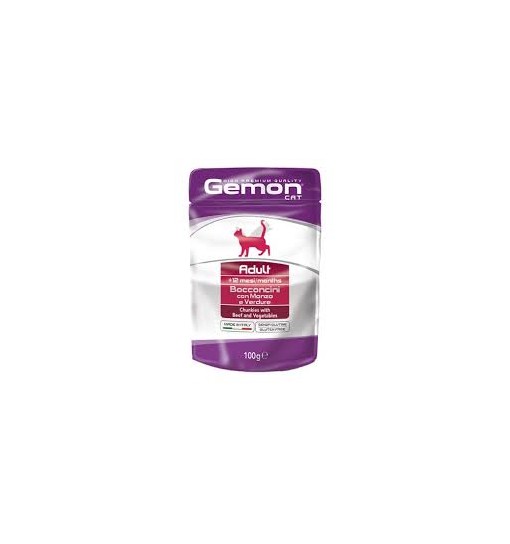 bustine gatto Gemon adult manzo e verdure 100 gr
