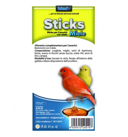 Sticks Canarini con Miele gr 85 2 pzAlso