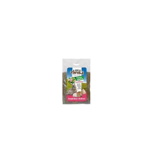 Throls fieno alpino con petali di rose per conigli nani e roditori 500 gr
