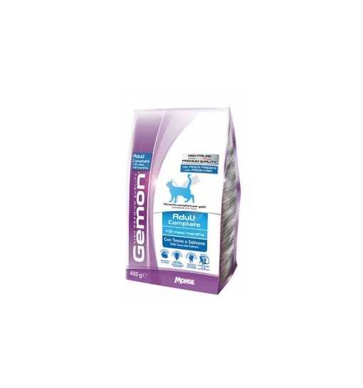Mangime per gatti con tonno e Salmone Adult 400 gr Gemon