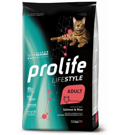 Prolife Gatto Lifestyle adult salmone e riso 400 gr