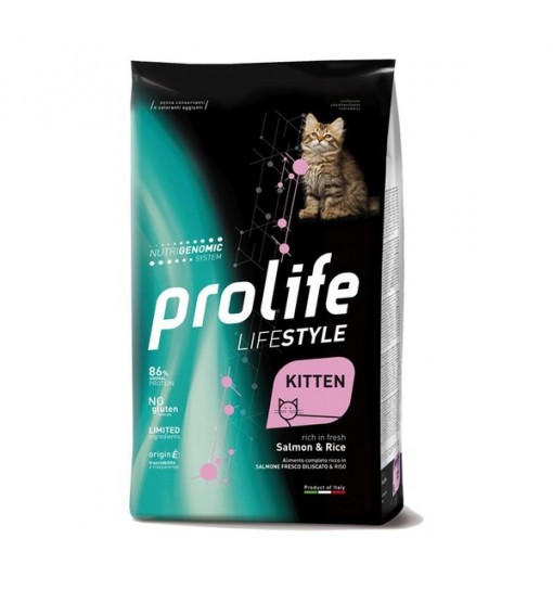 Prolife Gatto Lifestyle Kitten salmone e riso 400 gr