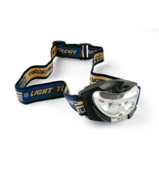 Lampada per testa 2 led bianchi + 1 led rosso