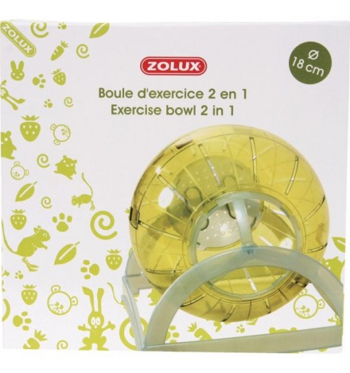 Palla esercizio 2 in 1 criceti con supporto 18 cm