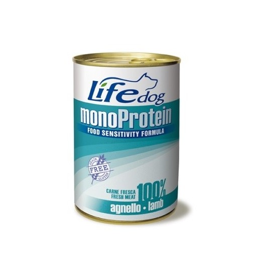 Scatoletta Umido Life Dog Monoproteico Agnello 400 gr