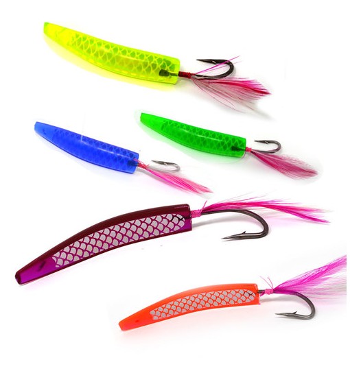 Unghietta Traina sumo Fluo Glow con amo mm 70 con amo 4/0