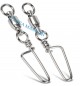 Girelle con Moschettone traina acciaio n 8 pz 6