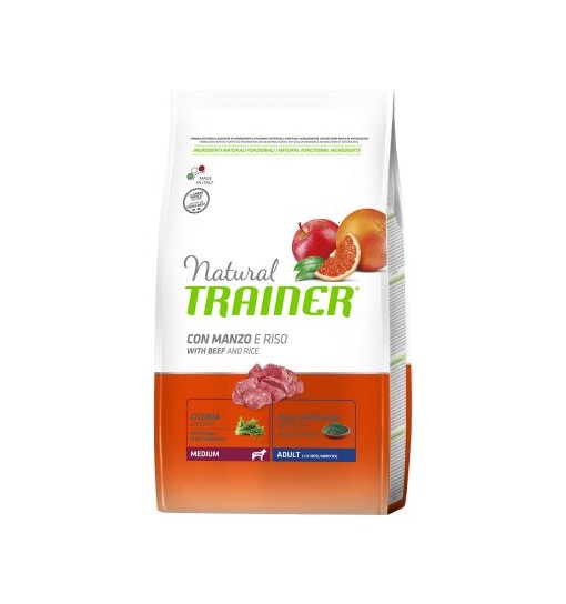 Trainer Natural Manzo e riso per cani medium 12 kg