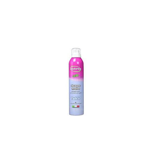 Shampoo secco spray mousse Talco 300 ml per cuccioli di cane e gatto inodorina