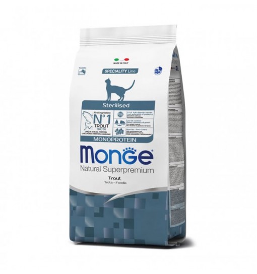 Mangime per gatti Monge Sterilizzato monoproteico alla trota 400 gr
