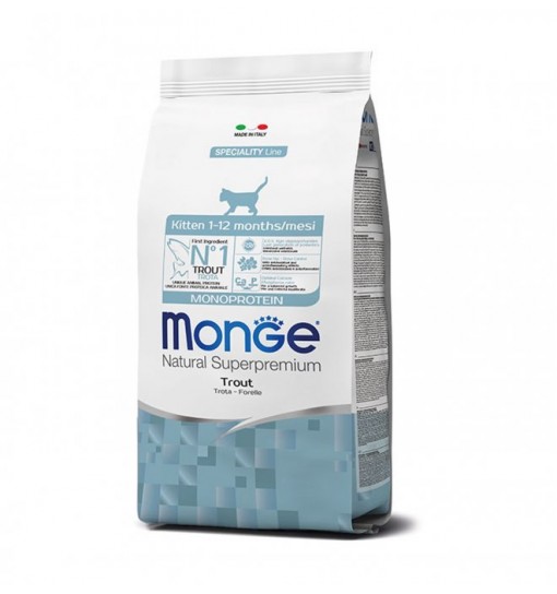 Mangime per gattini Monge Kitten monoproteico alla trota 400 gr