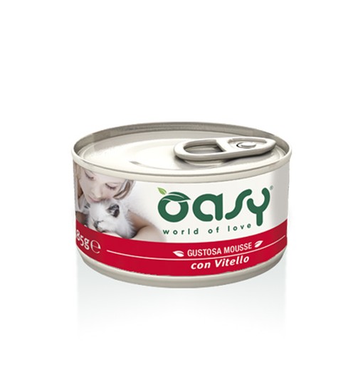 Oasy Mousse per gatti con vitello 85 gr