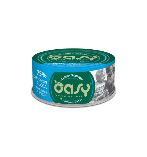 Oasy scatolette more love Tonno con zucca in acqua di cottura 70