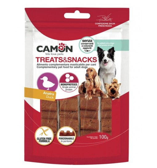 Snack per cani monoproteico Anatra Treats & snacks Camon 100 gr