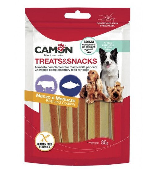 Snack per cani Sandwich di manzo e merluzzo manzo e merluzzo 80 gr