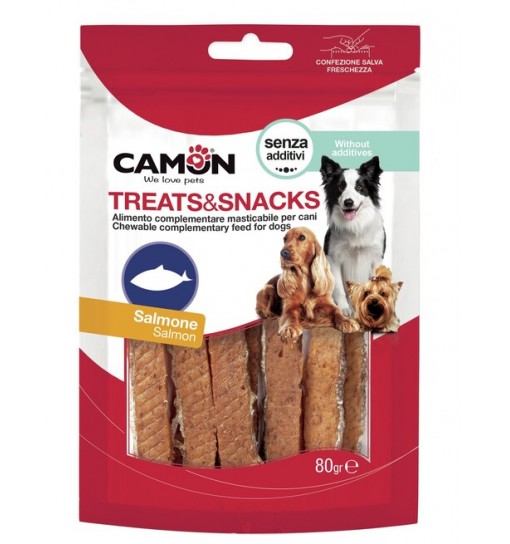 Snack a forma Barrette al salmone 80 gr camon