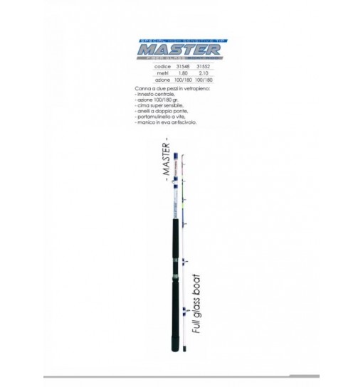 Canna Master Azione 100/180 gr 2,10 MT Expert Predator Bolentino
