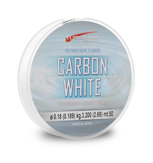 Carbon White 0,10 mm 50 mt fluorocarbon Tubertini
