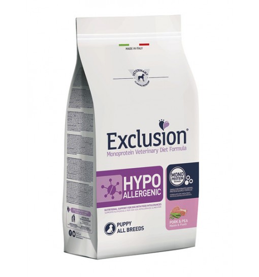 Hypoallergenic Puppy all breeds Exclusion Maiale e piselli 2 kg
