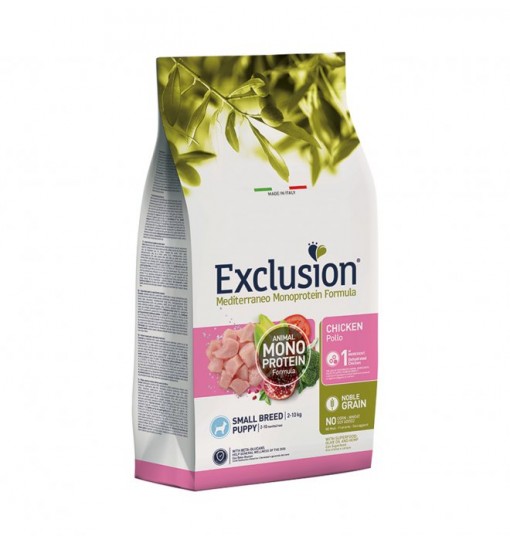 Exclusion cane small puppy pollo 500gr monoproteico