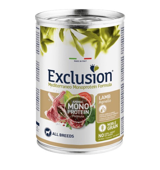 Exclusion Umido Agnello Adult all breeds monoproteico 400 gr