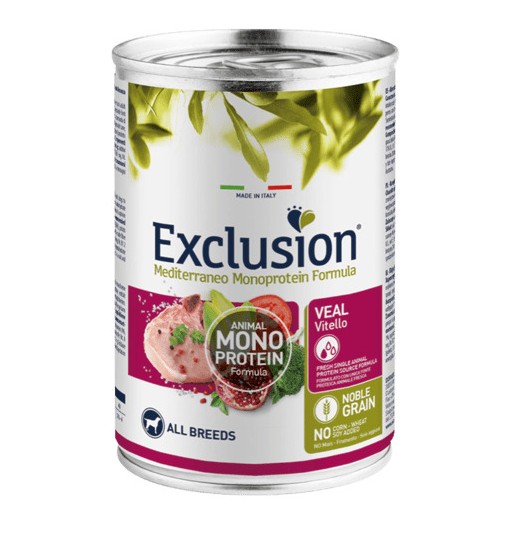 Exclusion Umido Vitello Adult all breeds monoproteico 400 gr