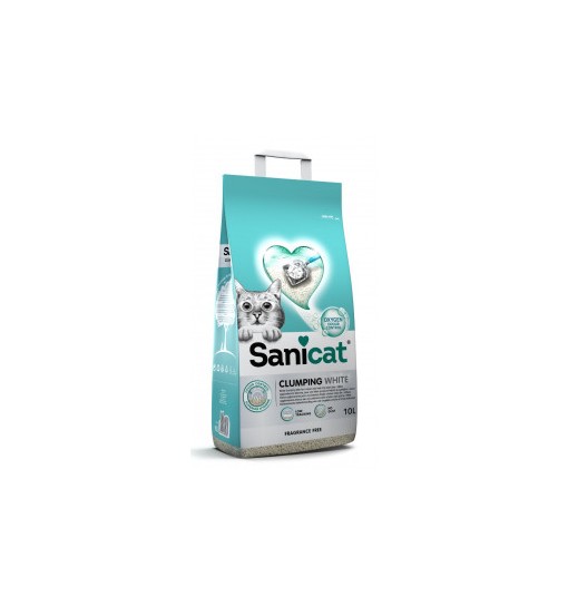 Lettiera per gatti Sanicat Clumping white 10 L