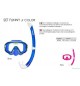 Maschera subacquea per bambini con boccaglio Naxos Abysstar Set funny color