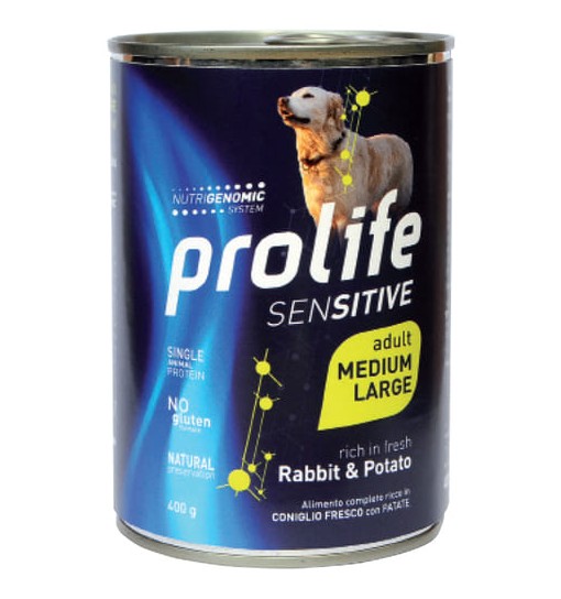 Prolife umido Sensitive adult coniglio e patate medium large 400 gr
