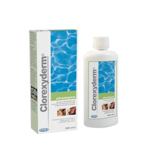 Shampoo Clorexyderm 4 % per cani e gatti ml 250