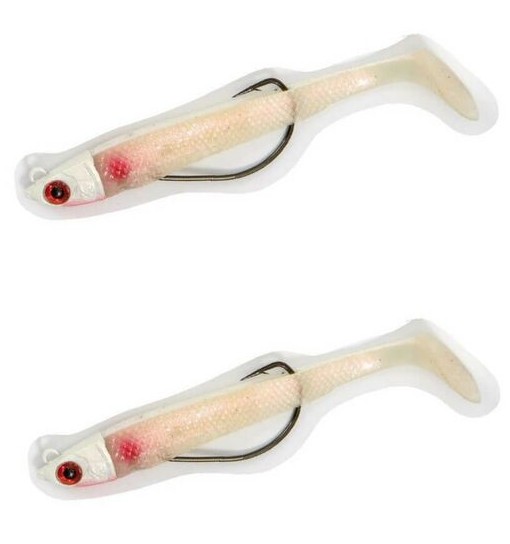 WEEDLESS Minnow bianco S3,5 cm 8,9 gr 10 nomura Artificiale gomma silicone