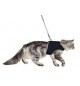 Pettorina morbida con guizaglioestensibile riflettente per gatti 24 - 42 cm trixie