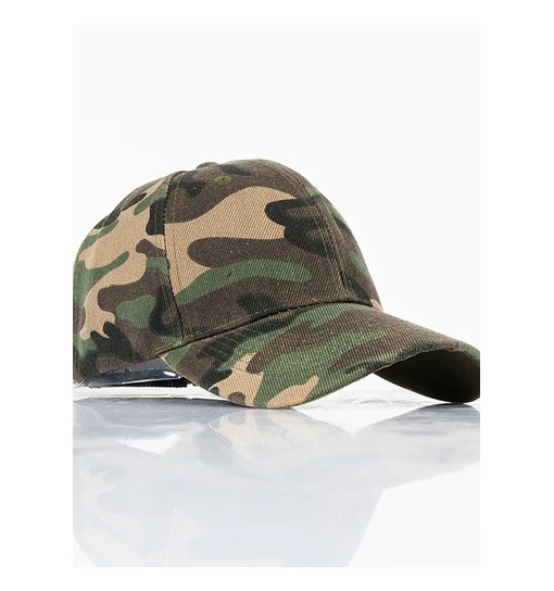 Cappello in cotone con velcro camouflage taglia unica