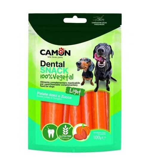Dental Snack patate dolci e zucca 100 gr camon 100 % vegetale Light