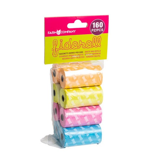 Sacchetti igienici colorati Fidoroll ricambi multipack 8x20 Farm Company