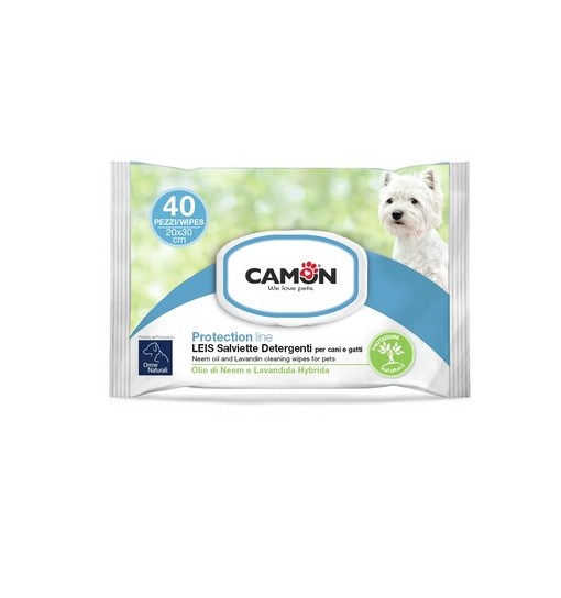 Salviette detergenti LEIS con Olio di Neem e Lavandula Hybrida