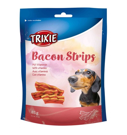 Snack per cani Bacon Strips 85 gr trixie