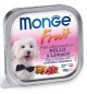 Umido patè Monge Fruit con Pollo e Lamponi 100 gr